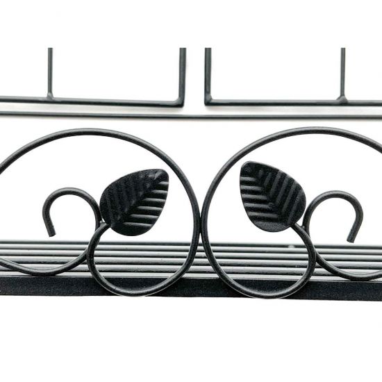 Preview: DanDiBo Plant Holder Wall Flower Holder Window Black Metal 50 cm Hanging Pot Holder Flower Stand Plant Shelf Wall Shelf