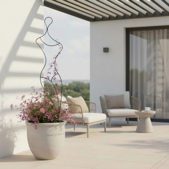 DanDiBo Plant Support Climbing Trellis Metal 140 cm Ground Stake Gracia Garden Stake Trellis Climbing Plants Flower Holder Garden Column Flower Stake