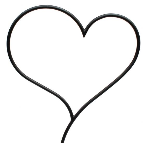 Preview: DanDiBo Rankhilfe Kletterhilfe Metall 150 cm Bodenstecker Herz Gartenstecker Rankgitter Kletterpflanzen Blumenhalter Ranksäule Garten Blumen Herzstecker