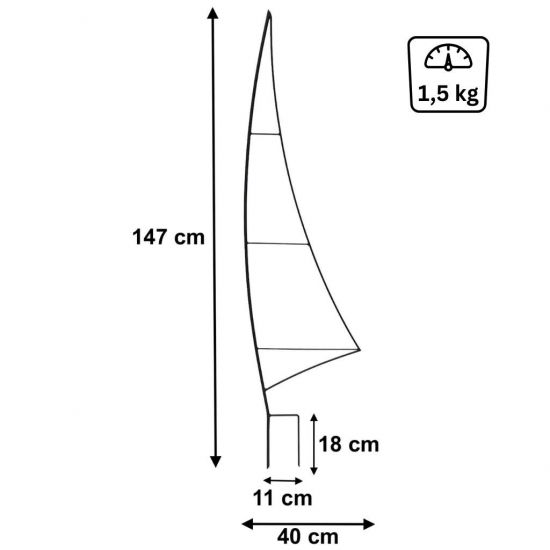 Plant Support Climbing Support Metal Black 150 cm Ground Spike Sail Garden Stake Trellis Climbing Plants Flower Holder Garden Flower Plants