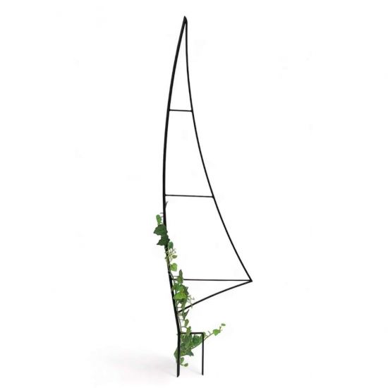 Plant Support Climbing Support Metal Black 150 cm Ground Spike Sail Garden Stake Trellis Climbing Plants Flower Holder Garden Flower Plants