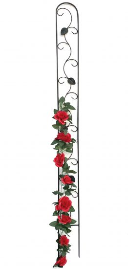 DanDiBo Rankhilfe Metall Rankgitter 140 cm Schwarz Rankstab Kletterhilfe Bodenstecker 96249 Blumenhalter Ranksäule