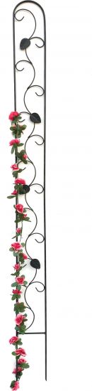 DanDiBo Rankhilfe Metall Rankgitter 140 cm Schwarz Rankstab Kletterhilfe Bodenstecker 96249 Blumenhalter Ranksäule