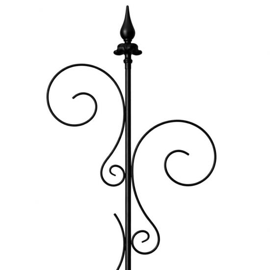 Preview: DanDiBo Rankhilfe Rankgitter Metall 145 cm Kletterhilfe Pflanzengitter Kletterpflanzen Erdspieß Bodenstecker 2 Halter Blumenhalter Ranksäule