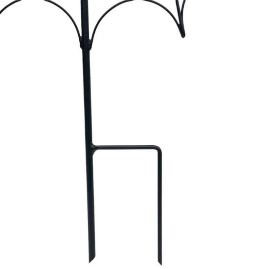 Preview: DanDiBo Plant Support Trellis Metal Black H-150 cm Garden Umbrella Design Climbing Plant Support Rose Trellis Ground Spike Plant Holder Climbing Column