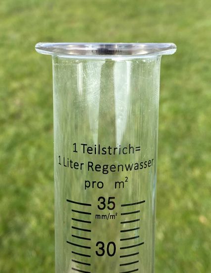 DanDiBo Regenmesser Glas 15 cm [bis 35 mm/m²] 556660 - Ersatzglas für Niederschlagsmesser Wetterfrosch, Eule, Hase, Schnecke, Schildkröte, Grashüpfer, Vogel