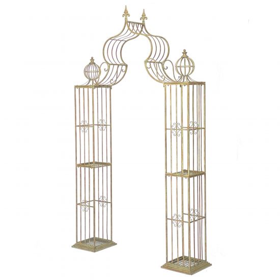Preview: Metal Rose Arch Stable Garden Arch 275x170 cm 93969 Garden Archway Trellis Arch Round Arch Garden Climbing Support