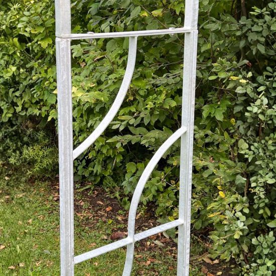 Preview: DanDiBo Metal Rose Arch Stable Galvanized 150 cm Wide Climbing Arch 96516 Garden Arch Gateway Round Arch Plant Arch Solid Hot-Dip Galvanized Garden Weatherproof Solid Iron