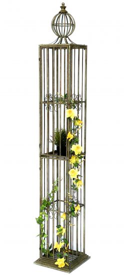 DanDiBo Rosensäule Rosenturm Rankhilfe Metall 230 cm Ranksäule 93970 Rankgitter Rosen Säule Garten