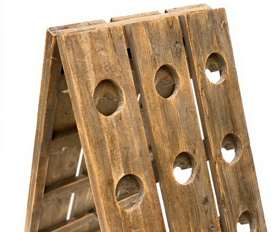 DanDiBo shaking board wine rack Bottle rack for 24 bottles made of wood 96171 natural vintage dark