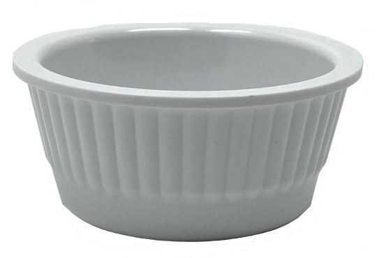 Preview: 4x Sauce Bowls Set Snack Bowls White Dip Bowl Round Melamine Bowls 750