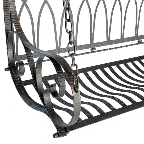 DanDiBo Schaukelbank Outdoor zum Hängen 2 Sitzer Hollywoodschaukel ohne Gestell 18688 Garden Swing Hängebank Metall mit Kette Gartenschaukel Wetterfest