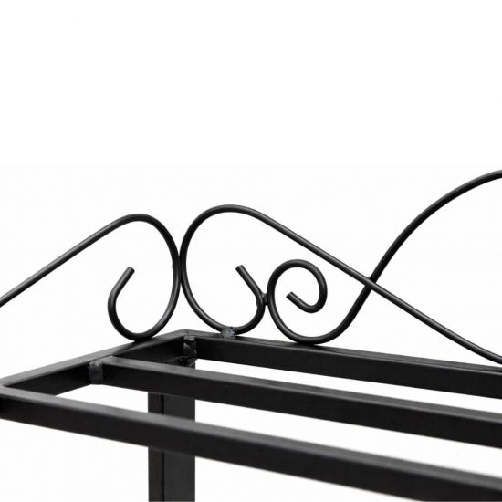 DanDiBo Schuhregal Metall Schwarz 3. Ebenen Schuhschrank Hoch Platzsparend 92 cm  Mi-3 21235 Shoe Rack Schuh Regal Schuhorganizer