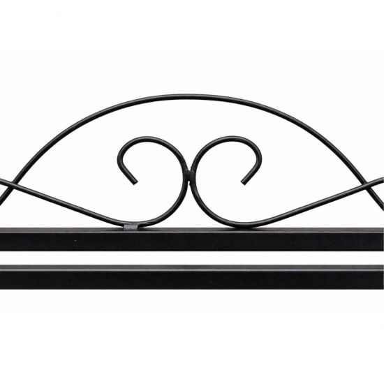 DanDiBo Schuhregal Metall Schwarz 3. Ebenen Schuhschrank Hoch Platzsparend 92 cm  Mi-3 21235 Shoe Rack Schuh Regal Schuhorganizer