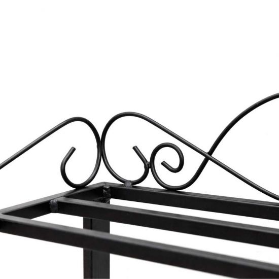 DanDiBo Schuhregal Schmal Platzsparend Schuhschrank 92cm 21236 Mi-2 Metall Schwarz Klein Shoe Rack Schuh Regal Schuhorganizer