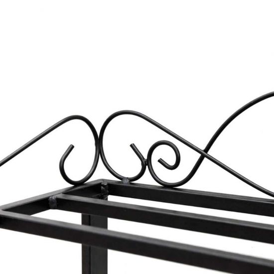 DanDiBo Schuhregal Schmal Platzsparend Schuhschrank 92cm 21237 Mi-1 Metall Schwarz Klein Shoe Rack Schuh Regal Schuhorganizer