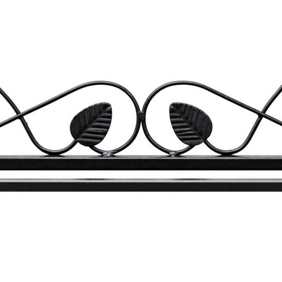 DanDiBo Schuhregal Schmal Platzsparend Schuhschrank 92cm 21237 Mi-1 Metall Schwarz Klein Shoe Rack Schuh Regal Schuhorganizer