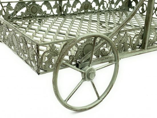 Servierwagen Metall 93979 Küchenwagen 70 cm Rollwagen Hausbar Teewagen Vintage Antik
