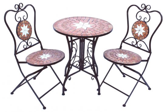 Seating group Merano 12001-2 Garden table + 2 pcs. Garden chair Mosaic table 2x chair