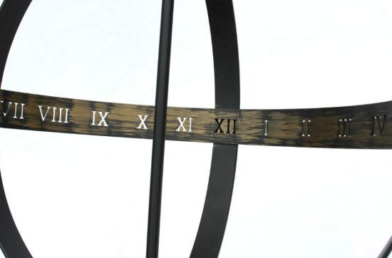 DanDiBo Sonnenuhr Garten Groß Gartenuhr Wetterfest Outdoor Metall Schwarz Schmiedeeisen Deko Wetterfest 70 cm Uhr Deko