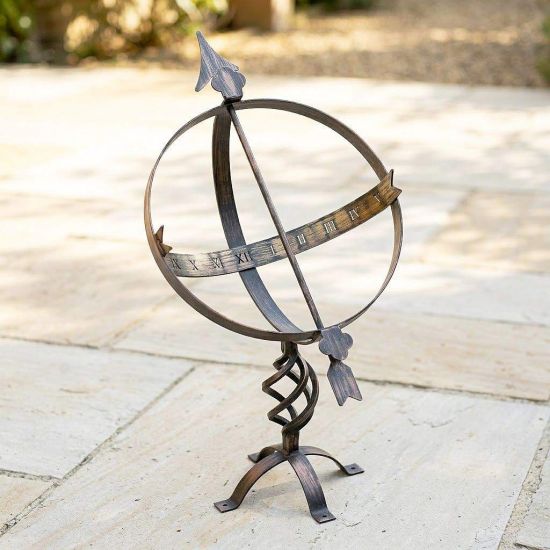 DanDiBo Sonnenuhr Garten Groß Gartenuhr Wetterfest Patina Outdoor Metall Schmiedeeisen Deko Wetterfest 70 cm Uhr Deko