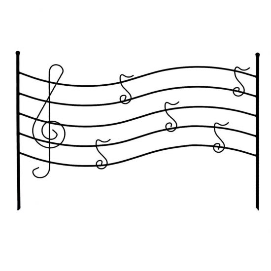 DanDiBo Garden Fence 50 cm Height 80 cm Width Metal Pond Fence Fence Panels Mobile Fence Melody Black Trellis Plant Support