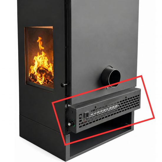 TEBA Gebläse für Kaminofen TKS 12 & TKS 15 Ofenlüfter mit stufenloser Regelung Nachrüstbares Warmluftgebläse Ofengebeläse