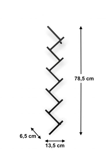 DanDiBo Tassenhalter Wand Metall Hakenleiste mit 10 Haken 96280 Schwarz 80 cm Tassenhaken Küche Becherhalter Tassenständer Tassenregal Wandmontage