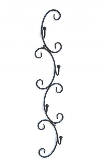 DanDiBo cup holder wall black metal 68 cm Olivia cup hook kitchen vintage antique cup holder wall mounting