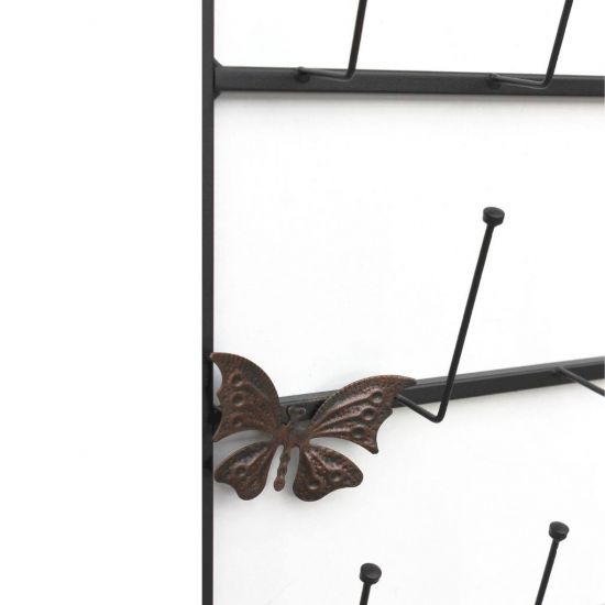 DanDiBo Wall Mug Holder Mug Rack Cup Stand 14 Hooks Black Metal 93850 Mug Shelf Organizer Storage Coffee Cup Rack
