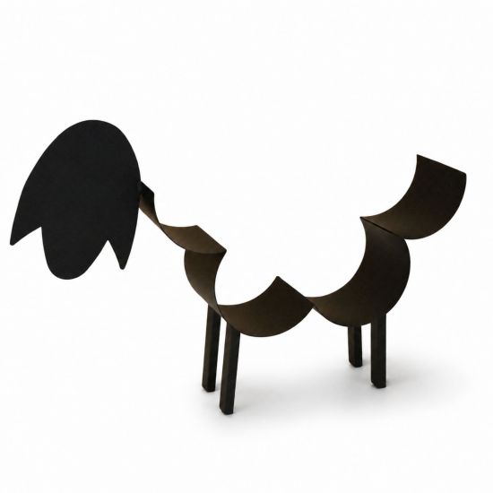 DanDiBo Freestanding Toilet Paper Holder Black Metal 93848 Sheep Toilet Roll Holder WC Roll Stand Freestanding Toilet Paper Storage