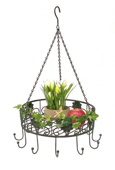 DanDiBo Topfhänger 96006 Pfannenhänger D-39 cm Deckenregal Hängeregal Hänger Wurstkrone