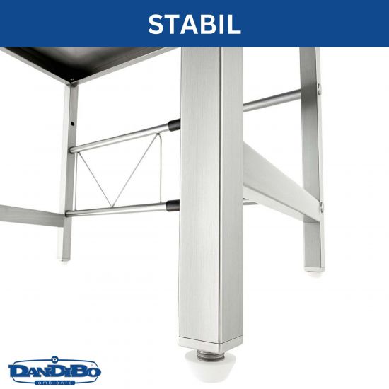 Preview: DanDiBo Verstellbares Mikrowellenregal Edelstahl 2 Stufig 40-64 cm Mikrowellen Regal 96685 Stehend Mikrowellenständer Küchenregal