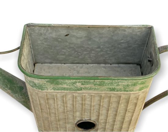 DanDiBo Vogelhaus mit Blumentopf zum Aufhängen Metall Deko Gießkanne wetterfest 481999 Nistkasten 40 cm Futterstation für Vögel Shabby Metallkanne Kanne Balkon