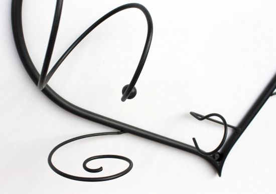 Wall picture wine rack heart bottle rack made of metal 38 cm bottle holder