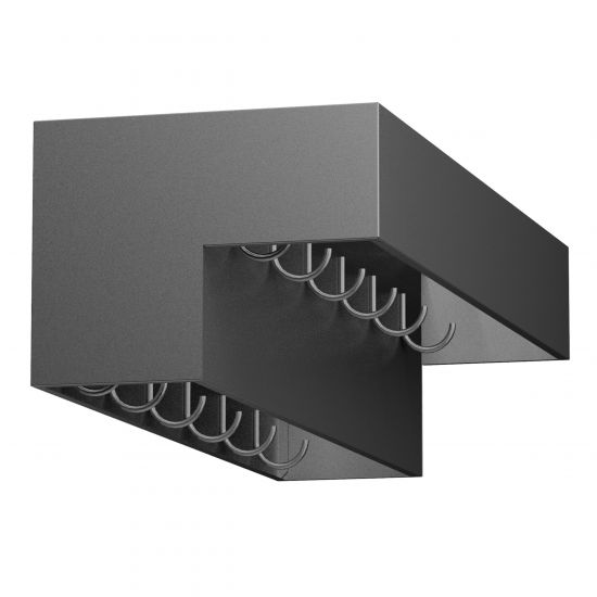 DanDiBo Wandgarderobe mit Ablage 60 cm Metall 96741 Garderobenleiste Hängegarderobe Garderobenhaken Kleiderhaken Garderobe Hängend Modern