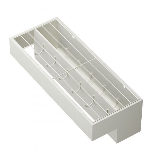DanDiBo Wandgarderobe mit Ablage 60 cm Metall 96742 Weiß Garderobenleiste Hängegarderobe Garderobenhaken Kleiderhaken Garderobe Wand Hängend Modern
