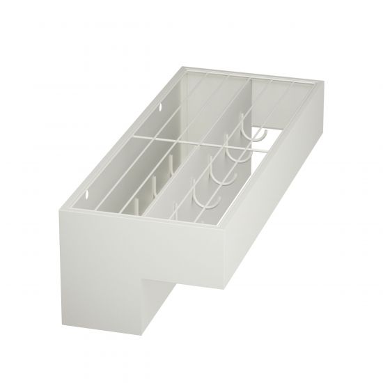 DanDiBo Wandgarderobe mit Ablage 60 cm Metall 96742 Weiß Garderobenleiste Hängegarderobe Garderobenhaken Kleiderhaken Garderobe Wand Hängend Modern