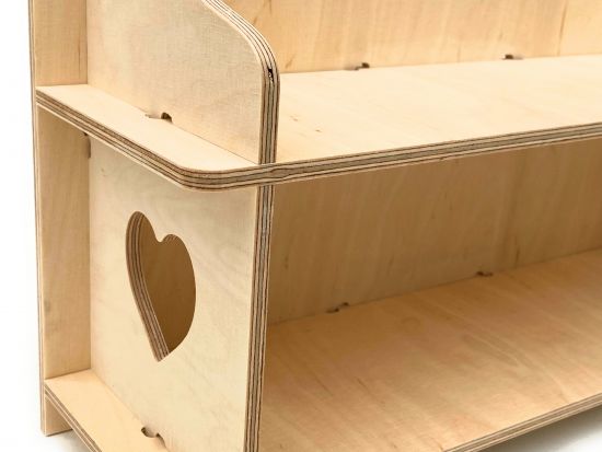 DanDiBo Wandregal aus Holz hell Hängeregal 96155 Wandorganizer mit Ablagefach 40 cm Aufbewahrungsregal hängend