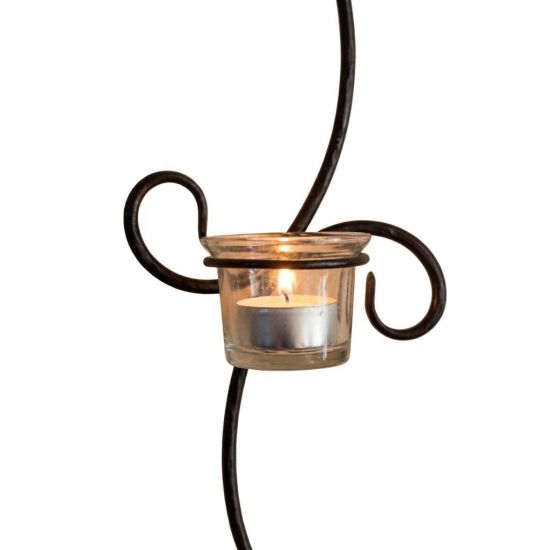 DanDiBo Wandteelichthalter Metall Wand Schwarz Emma 70 cm Wandkerzenhalter Teelichthalter Kerzenhalter Wandleuchter Kerzenleuchter