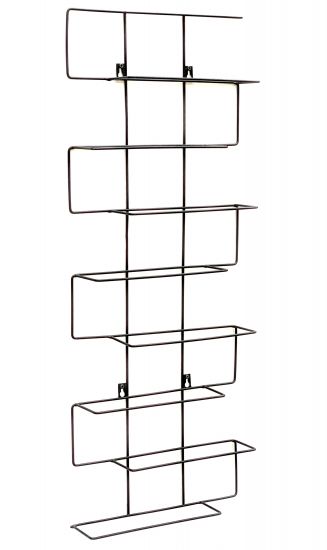 Weinregal Flaschenregal Metall Schwarz Schmal 96135 Wand Flaschenständer Flaschenhalter