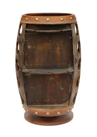 DanDiBo Weinregal Holz Braun 360° Drehbar Weinfass 71 cm 9205-R Bar Flaschenregal Flaschenständer Fass Holzfass Weinschrank