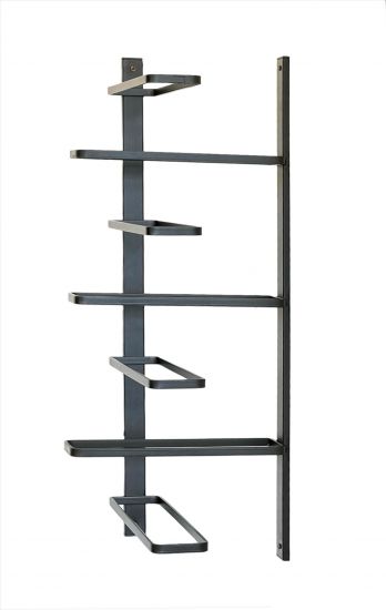 DanDiBo Weinregal Metall Schwarz Ecke Wand 2.Teilig Eckregal Flaschenregal 96326 Flaschenhalter Wandmontage Modern Wandhalter Wandregal für 7 Flaschen
