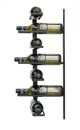 DanDiBo Weinregal Metall Schwarz Ecke Wand 2.Teilig Eckregal Flaschenregal 96326 Flaschenhalter Wandmontage Modern Wandhalter Wandregal für 7 Flaschen
