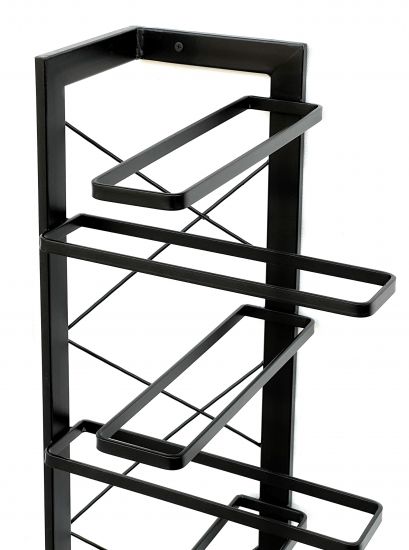 DanDiBo wine rack metal black corner wall 70 cm corner shelf bottle rack 96292 bottle holder wall mounting modern wall holder wall shelf for 7 bottles