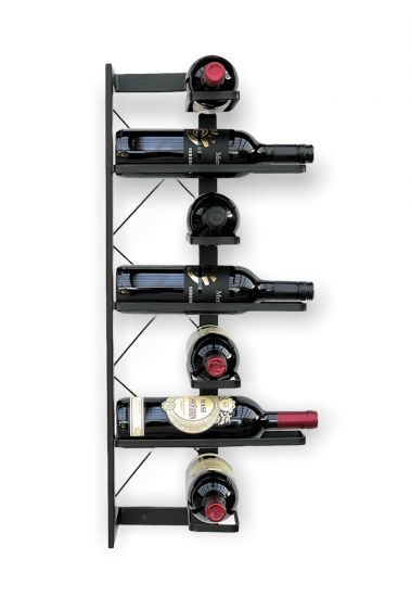 DanDiBo wine rack metal black corner wall 70 cm corner shelf bottle rack 96292 bottle holder wall mounting modern wall holder wall shelf for 7 bottles