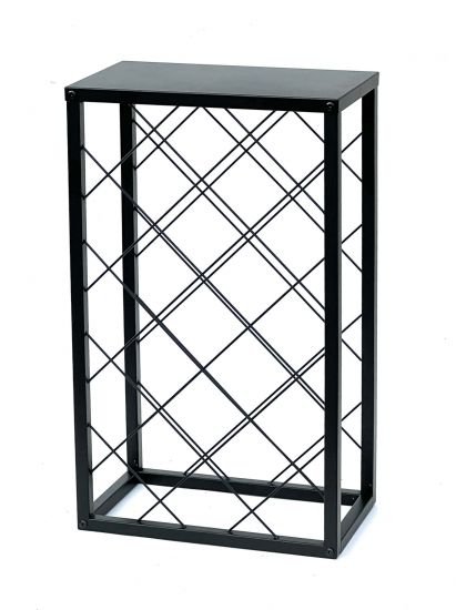 DanDiBo Wine rack Metal Black Standing 96434 Bottle rack 68 cm Wine holder Bottle holder Modern for 20 bottles