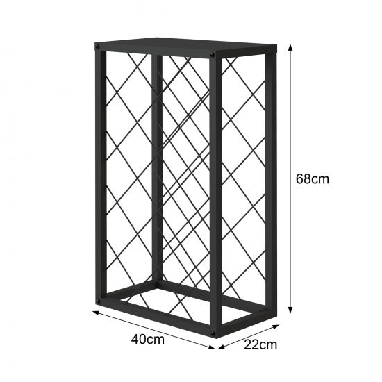 DanDiBo Wine rack Metal Black Standing 96434 Bottle rack 68 cm Wine holder Bottle holder Modern for 20 bottles