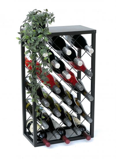 DanDiBo Wine rack Metal Black Standing 96434 Bottle rack 68 cm Wine holder Bottle holder Modern for 20 bottles