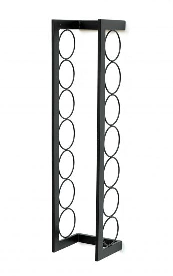 DanDiBo Weinregal Metall Wand 75 cm Schwarz Flaschenregal Kantate Flaschenhalter Wandmontage Modern Wandhalter Wandregal für 7 Flaschen